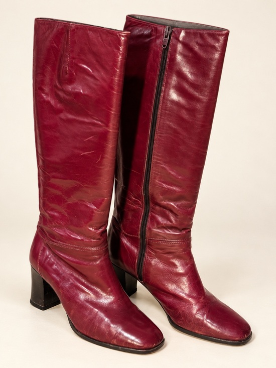Dior Shoes - Dior Deep Burgundy Heeled Boots size 6